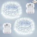 100 LED Christmas Twinkle Lights, 33ft Waterproof for Porch