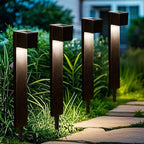 6-Pack Solar Path Lights, Outdoor Driveway LED