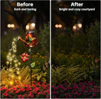 Solar Hummingbird Garden Statue Light, Outdoor Decor