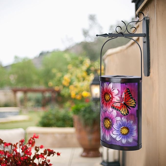 Solar Butterfly Lanterns, Porch Hanging LED Decor