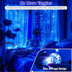 8ft Blue Outdoor Edison String Lights, Weatherproof