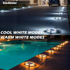 12-Pack Warm White Solar Deck Lights, Outdoor LED