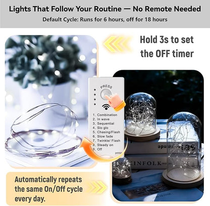 Christmas Yard String Lights, 16ft 50 LED Waterproof