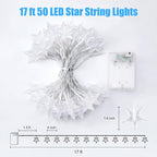 17ft White String Lights for Backyard, Waterproof LED