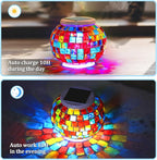 Solar Mosaic Garden Statue Light, Outdoor Decor