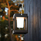 Courtyard Solar Lantern Set, Rustic Porch Lighting