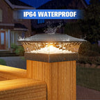 8-Pack Bright Solar Post Cap Lights for Yard, LED