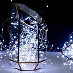 12-Pack Outdoor String Lights, 7ft Pure White Waterproof LED