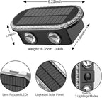 4-Pack Solar Wall Motion Sensor Step Lights, Waterproof