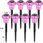 Solar Walkway Path Lights 8-Pack, Waterproof