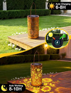 Solar Sunflower Lanterns, Outdoor Hanging LED Decor