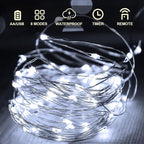 Christmas String Lights, 16ft 50 LED Waterproof Twinkle Lights