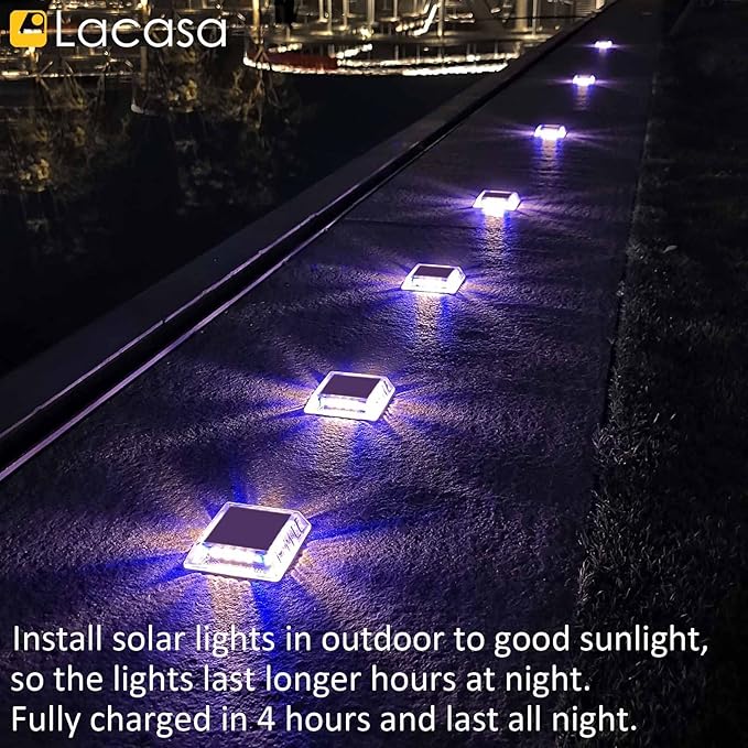 4-Pack IP68 Solar Landscape Lights for Garden