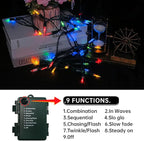 Christmas Fairy Lights 2-Pack, 50 LED Battery Twinkle Lights