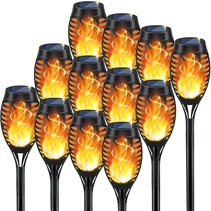Solar Pathway Lights 12-Pack, Yard LED