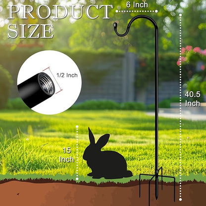 Heavy-Duty Shepherd's Hooks, 42" Garden