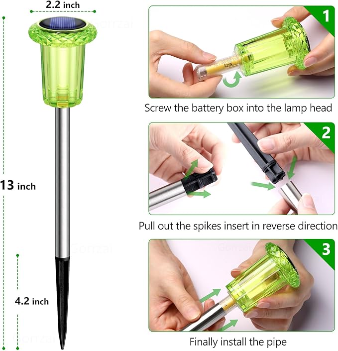 Solar Driveway Path Lights 10-Pack, Waterproof
