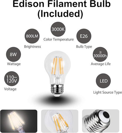 FUDESY Outdoor Post Lights, Electric Exterior Lamp Post Light Fixture with Pier Mount Base, LED Bulb Included, Anti Corrosion Plastic Materials, 2-Pack Pole Lanterns for Garden, Patio, Pathway