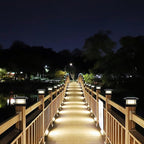 6-Pack Warm White Solar Patio Post Lights, Outdoor LED Caps