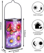 Butterfly Solar Lantern Set, Elegant Porch Lighting