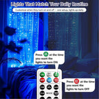 8ft Blue Outdoor Edison String Lights, Weatherproof
