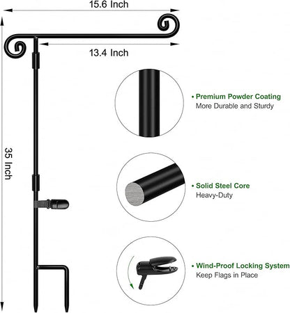 Solar Flagpole Light, Dusk to Dawn