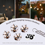 4-Pack Courtyard Solar Lanterns, Waterproof LED Backyard Lights