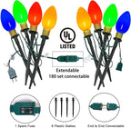 Multicolor Solar Pathway Lights 2-Pack, Driveway LED