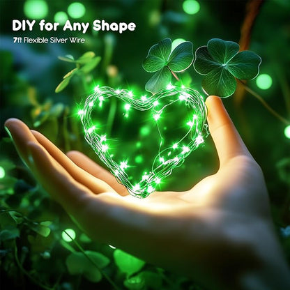 7ft Green Outdoor Edison String Lights, Weatherproof
