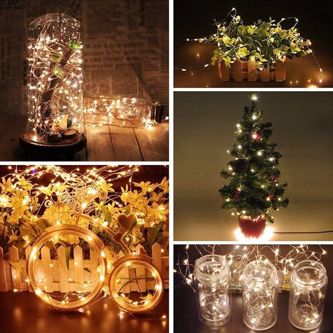 Twinkle Star 300LED 99FT Copper Wire String Lights Battery Operated 8 Modes Fairy Lights with Remote Waterproof Fairy String Lights for Outdoor Christmas Lights Wedding Party Decoration Warm White