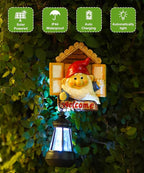10.6" Solar Gnome Garden Statue Light, Outdoor Decor