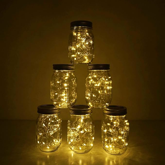 6-Pack Christmas String Lights, 20 LED Waterproof Twinkle Lights