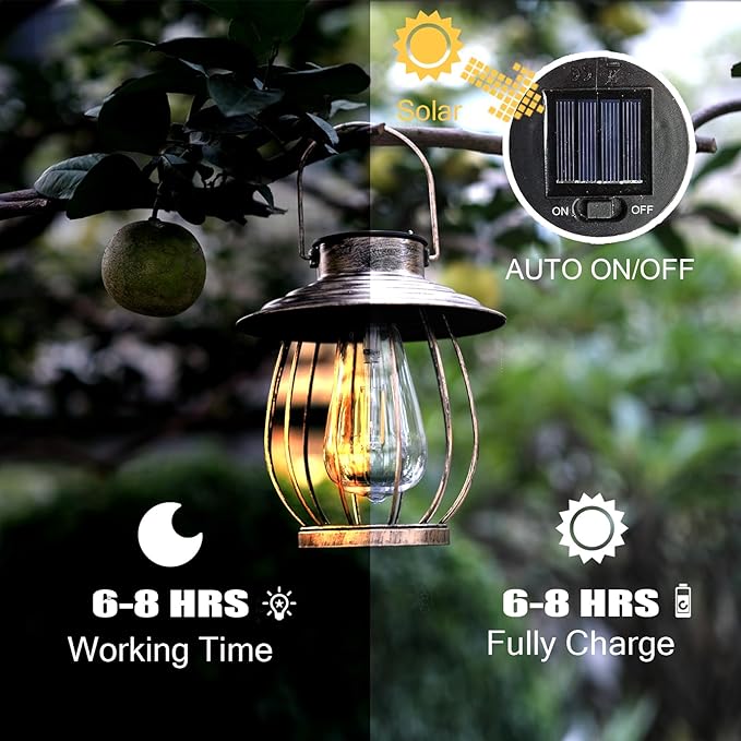 Elegant Backyard Solar Lanterns for Backyard, Waterproof LED