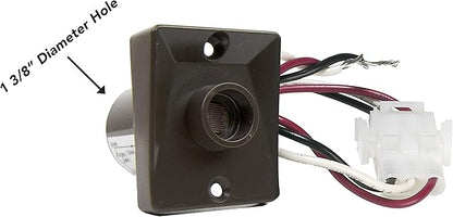 Solus Dusk-to-Dawn Sensor with Ezee Change Plug – Outdoor Photocell Sensor for 3" Lamp Posts – Auto On/Off – UL Listed – 120V – 5 Year Warranty, (Bronze, Pack of 1)