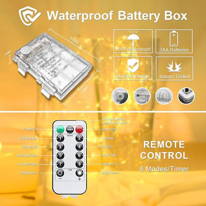 Remote Control Rope Lights, 33ft Color-Changing LED