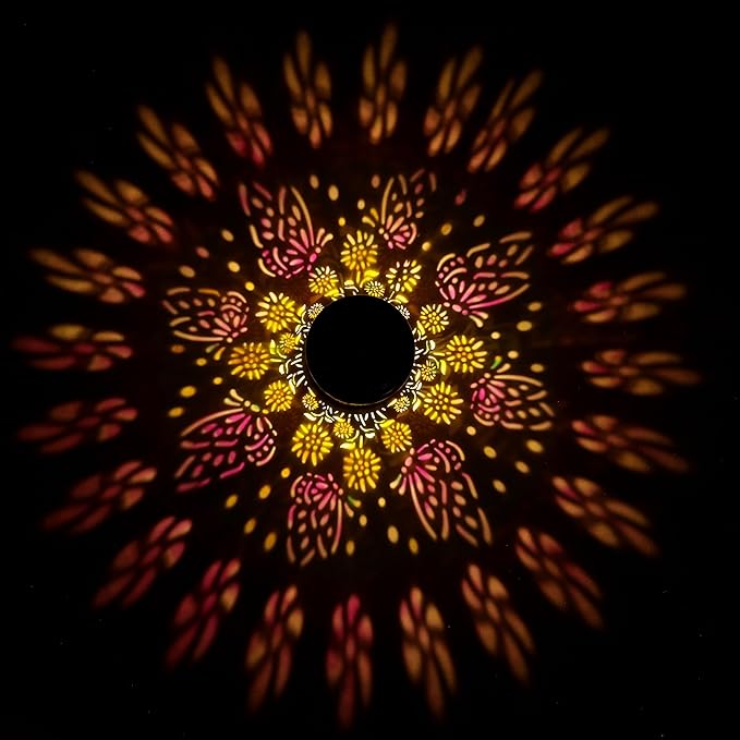 Metal Butterfly Solar Lanterns for Outdoor, Waterproof LED