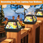 Upgraded Solar Post Cap Lights for Patio, LED