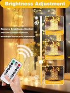 Christmas Fairy Lights 2-Pack, 200 LED Battery Twinkle Lights