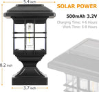 Solar Post Cap Lights, Waterproof LED