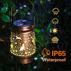 Dog Solar Porch Lanterns, Rustic Waterproof LED