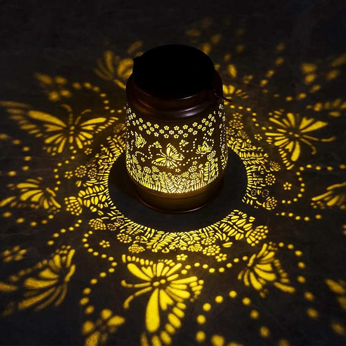 Butterfly Solar Hanging Lanterns, Decorative Patio Decor