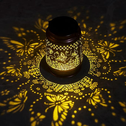 Solar Lanterns Outdoor Waterproof Butterfly Garden Decor Gifts for Women Mom Grandma Hanging Lights Metal Decoration Outside for Yard, Patio, Backyard, Porch,for Garden/Yard/Home Decor