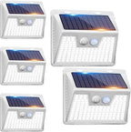 5-Pack White Stair Solar Lights, Waterproof LED