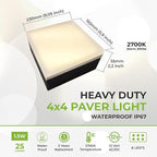 Solar Flat Disk Lights, Waterproof Walkway