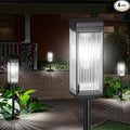 4-Pack Cool White Solar Path Lights, Outdoor Garden LED