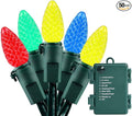 Christmas Patio String Lights, 18ft 50 LED Waterproof