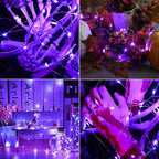 Battery Halloween Lights, 16.4ft Purple Waterproof