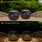 2-Pack Hanging Solar Lanterns, Waterproof LED Porch Lights