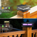 RGB Solar Fence Post Caps 20-Pack, Deck LED