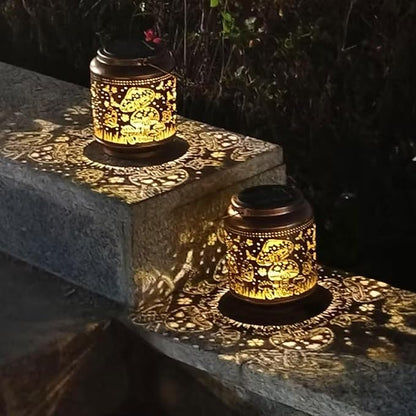 Mushroom Solar Lanterns Outdoor Waterproof Hanging,Garden Decor Metal Watering can Lights,Solar Lights Mushroom Gifts for Women Mom Decorative Lanterns for Patio,Lawn,Porch,Pathway,Garden Deco